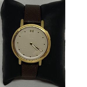 Misfit MIS5023 Women's Brown Leather Silver Analog Dial Hybrid Smart Watch XX828